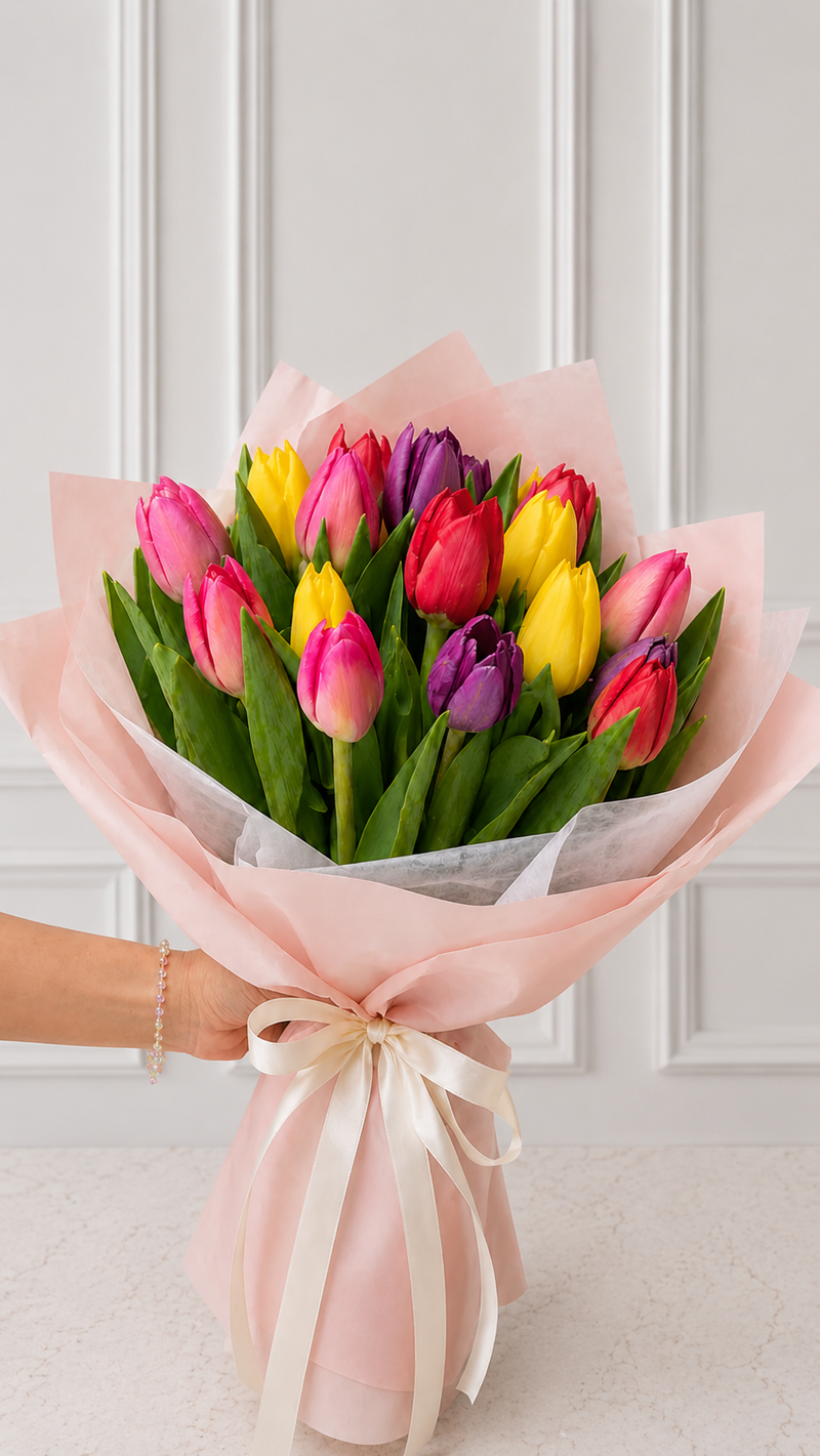 Ramo de 20 Tulipanes de colores