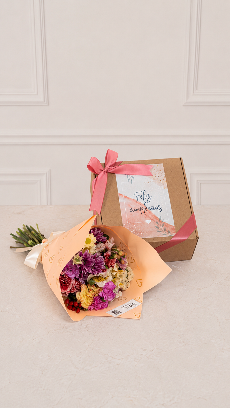 Pack Box y Ramito de flores