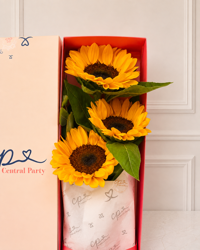 Caja de 3 Girasoles