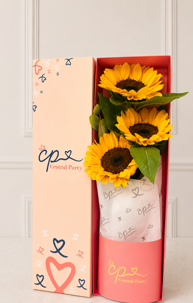 Caja de 3 Girasoles