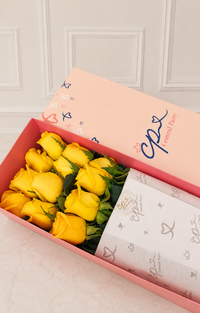 Caja de Rosas Amarillas