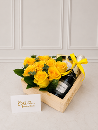 Box Premium Rosas Amarillas & Riccadonna