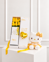 Pack Caja 6 Rosas Hello Kitty