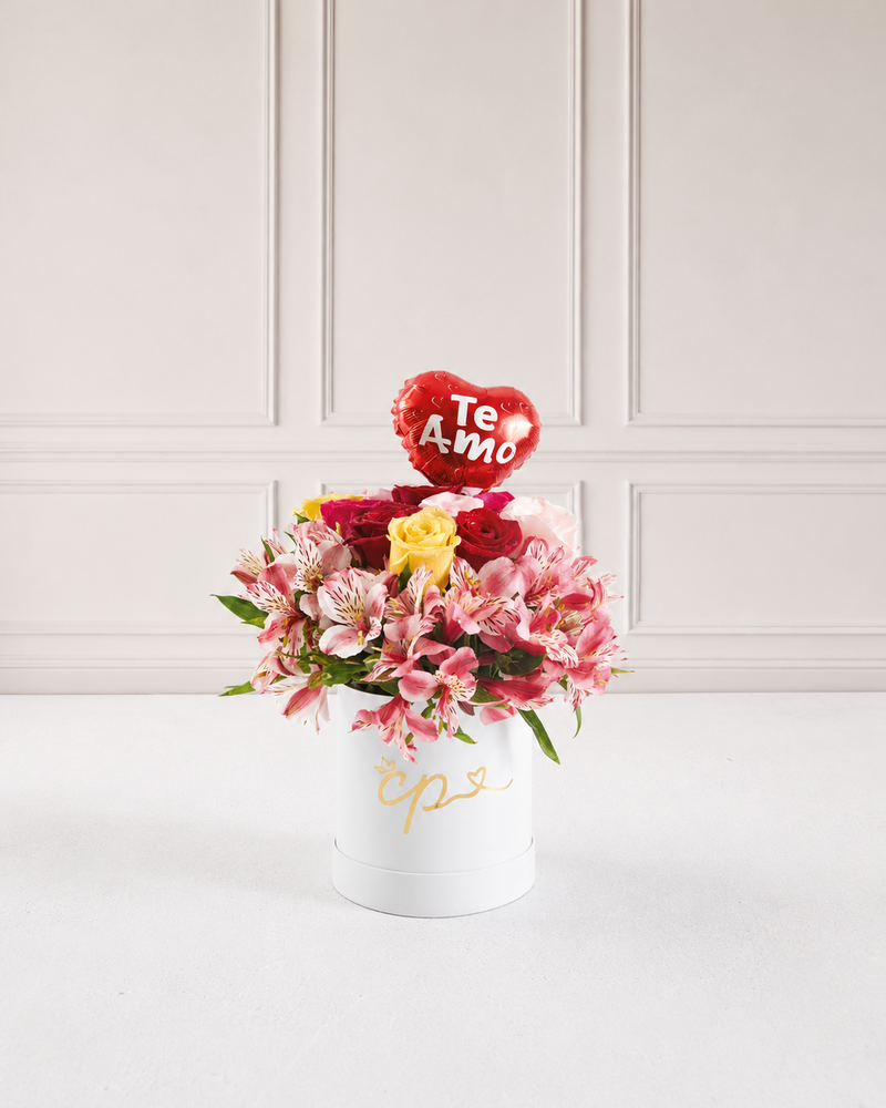 Box Floral Diamond Roses
