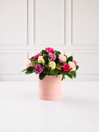 Box Romantico Rosas Pasteles