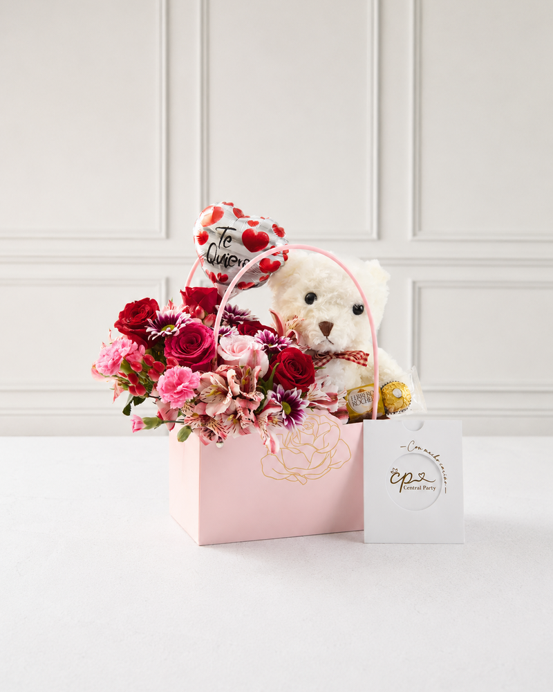 Cesto Flower Teddy Love