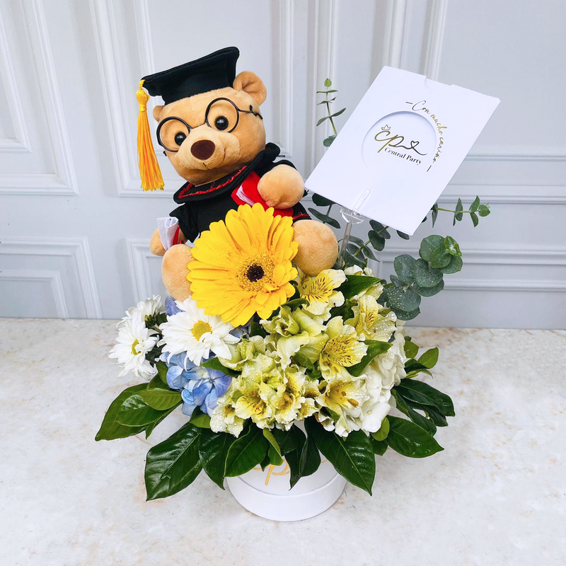 Box Osito Floral Graduación