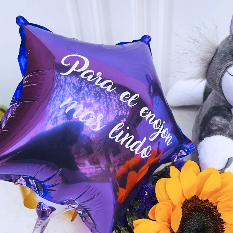 Pack Ramo Girasoles + Gato Gruñon
