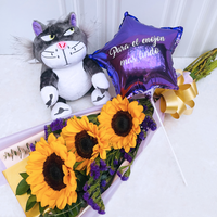 Pack Ramo Girasoles + Gato Gruñon
