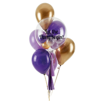 Globo Burbuja Morado y Dorado