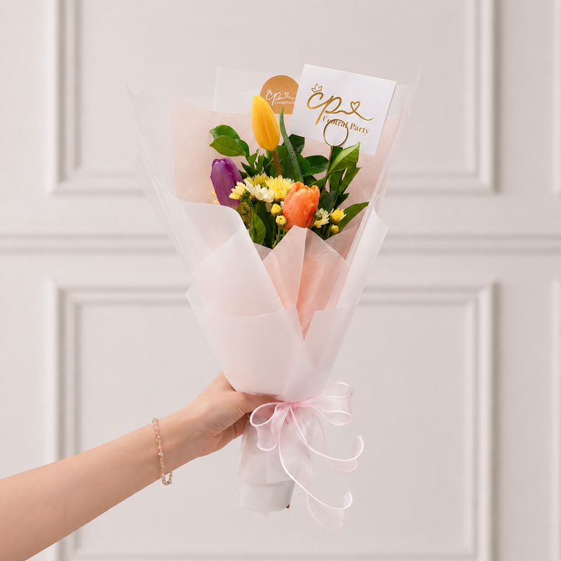 Mini ramo trío Tulipanes