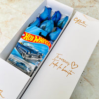 Box 6 Rosas Azules & Hotwheels