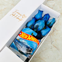 Box 6 Rosas Azules & Hotwheels