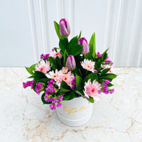Box Flores & Tulipanes Violetas