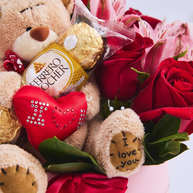 Box Osito Love Rosas