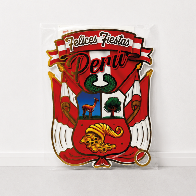 Banderin Gigante Escudo Perú