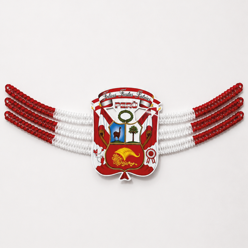 Banderin Escudo Perú