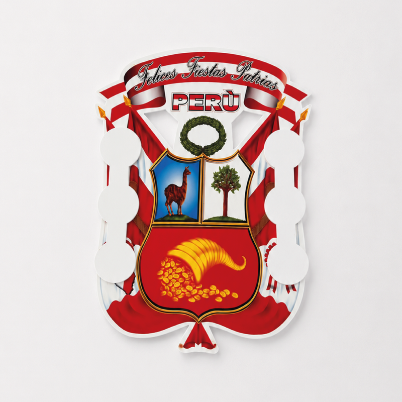 Banderin Escudo Perú