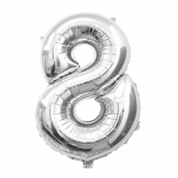 GLOBO NÚMERO PLATEADO (N30)