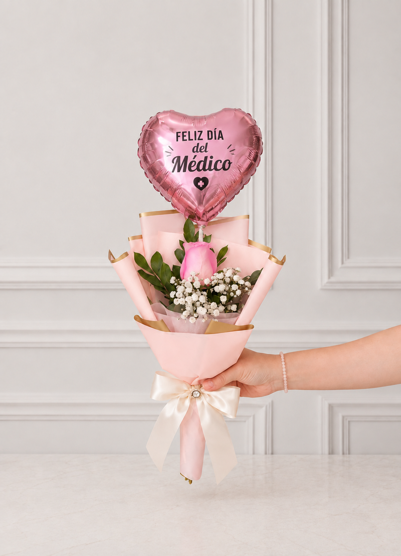 Mini Ramo Rosas Médico