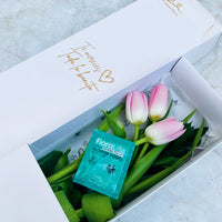 Caja de 3 Tulipanes Rosados