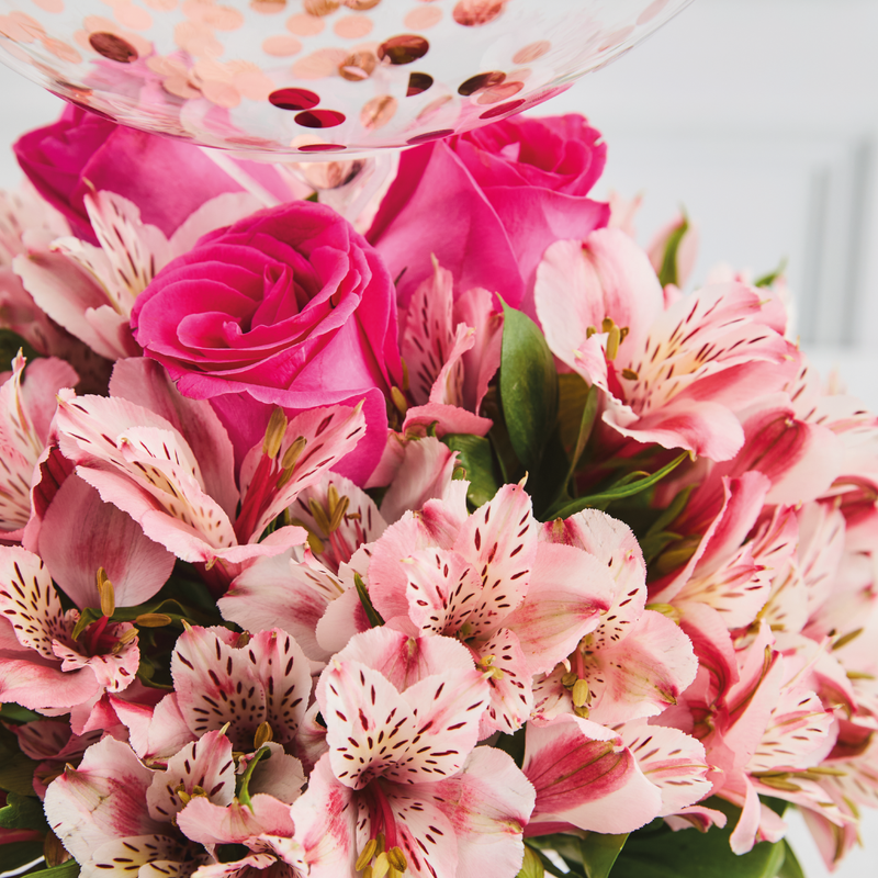 Box Floral Rosas & Astromelias