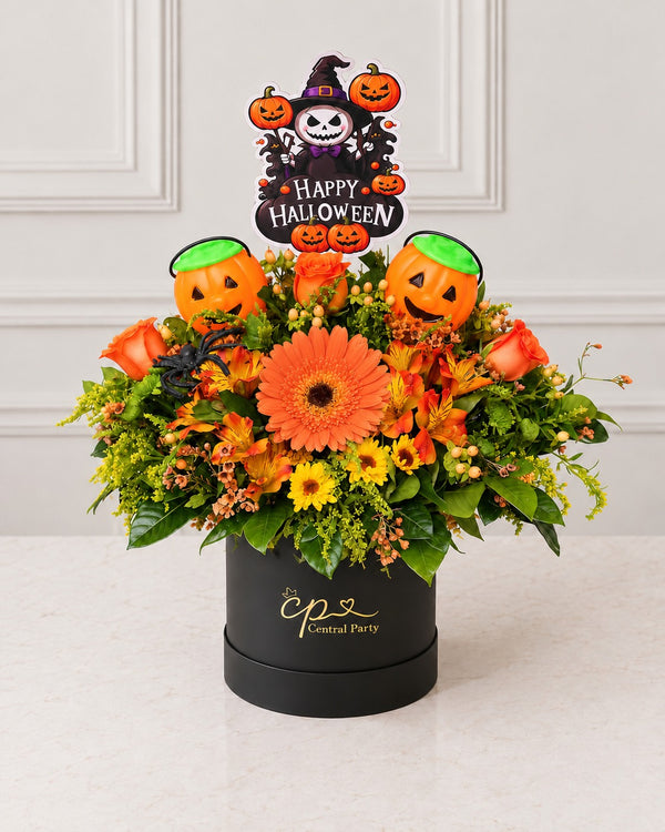 Box Flores Naranjas Halloween