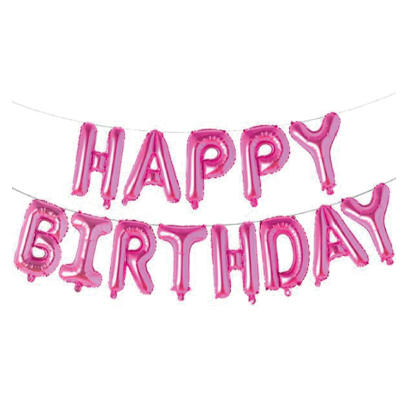 Letras Globo Happy Birthday