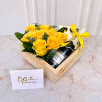 Box Premium Rosas Amarillas & Riccadonna