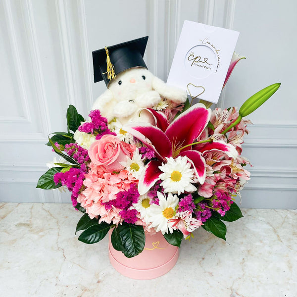 Box Floral Conejito Graduación