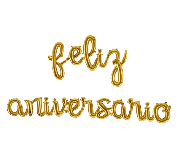 Letras Globo Feliz Aniversario