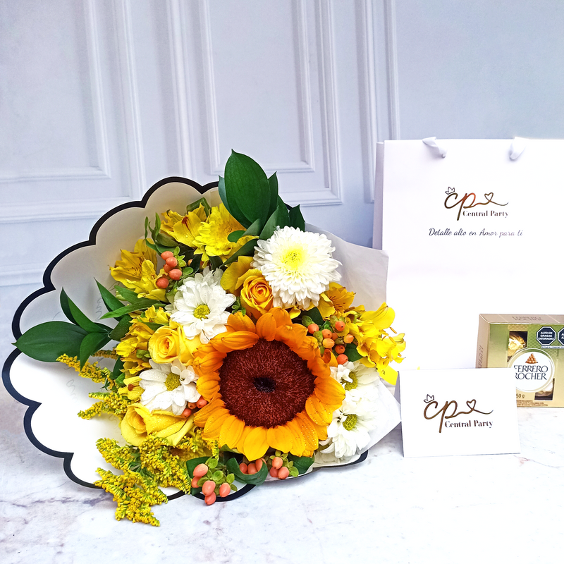 Ramo Girasoles y Chocolates