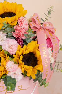 Box Flowers Girasoles Cute
