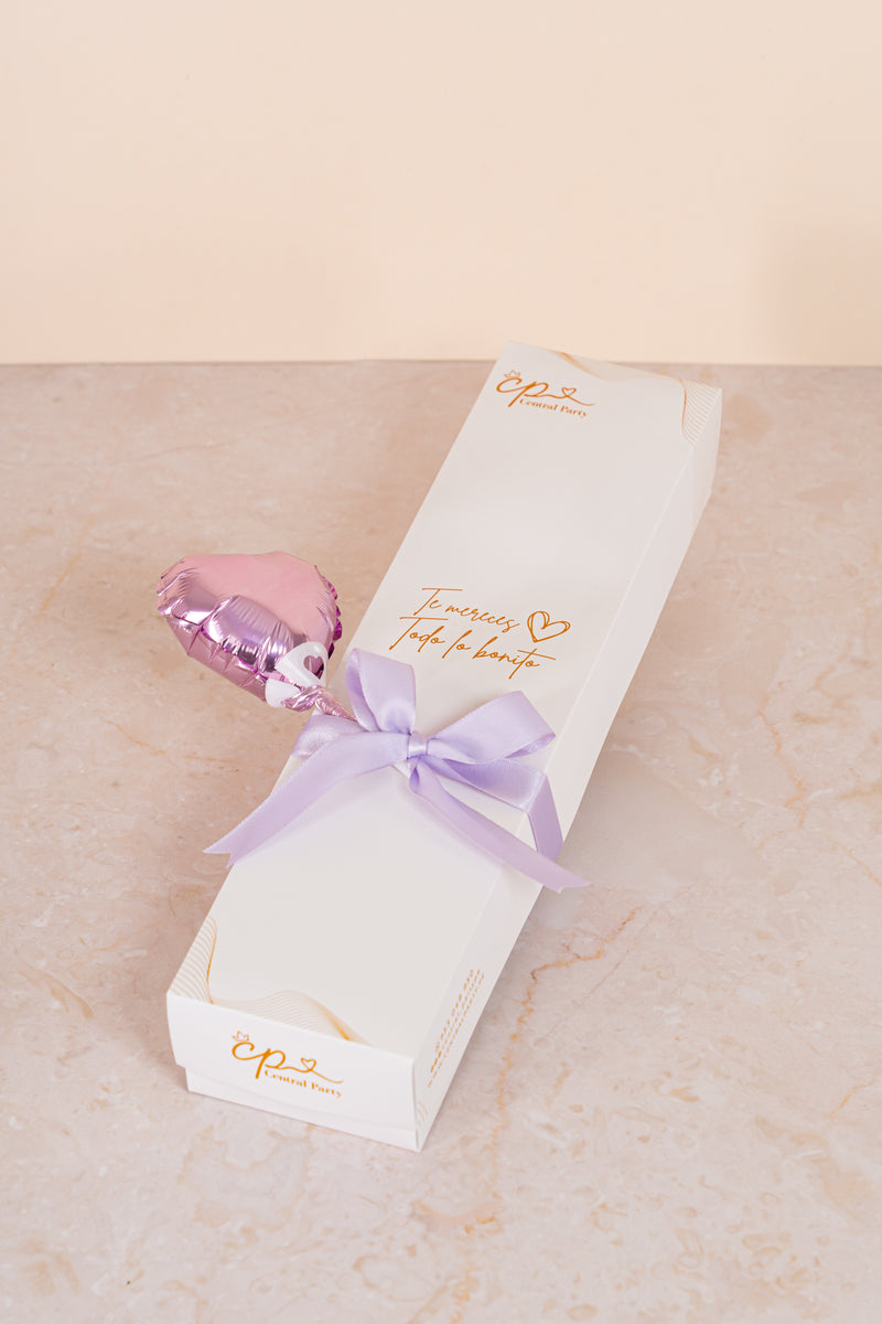 Caja de Rosas Lilas