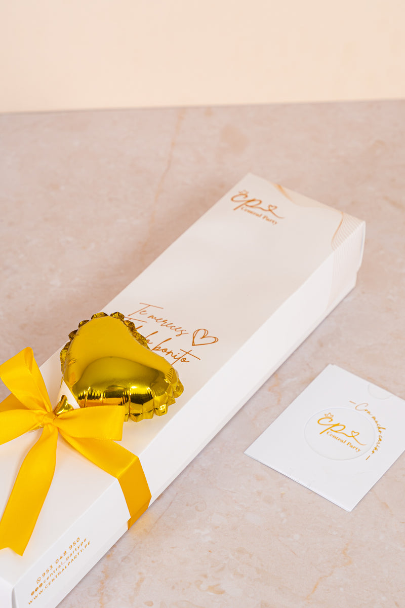 Caja de 5 Tulipanes Amarillos
