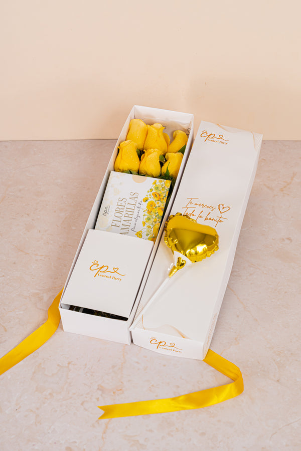 Caja de Rosas Amarillas