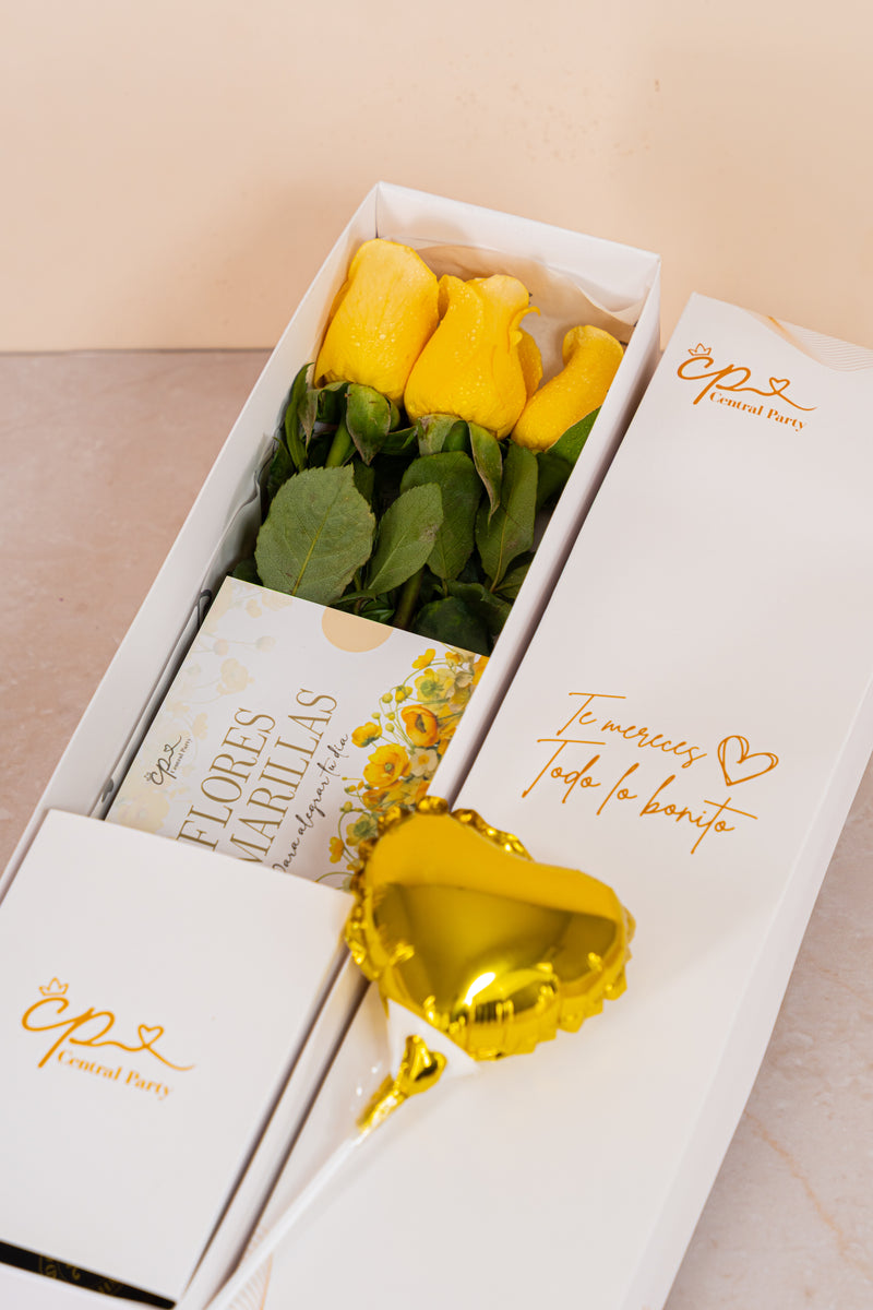 Caja de Rosas Amarillas