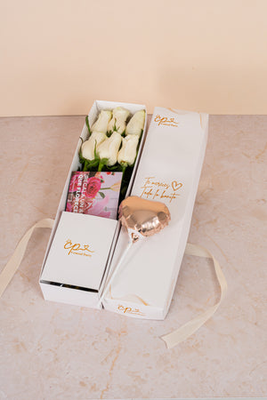 Caja de Rosas Blancas