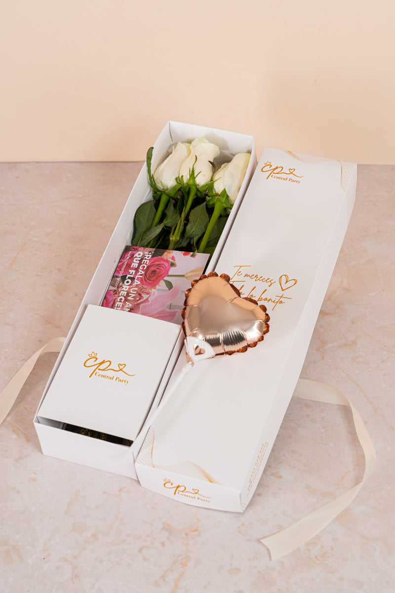 Caja de Rosas Blancas