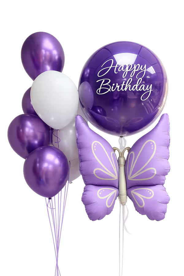 Bouquet Mariposa Lila Cute