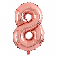 GLOBO NÚMERO GOLD ROSE (N30)