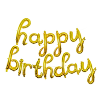 Letras Globo Happy Birthday