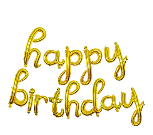 Letras Globo Happy Birthday