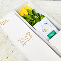 Caja de 3 Tulipanes Amarillos
