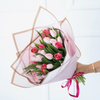 Ramo de 20 Tulipanes Rosados y Fucsias